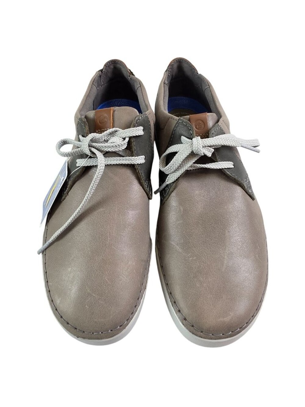 Clarks Gereld Low Sneakers Mens 9 Gray Leather Lace Up Extreme Comfort Shoes